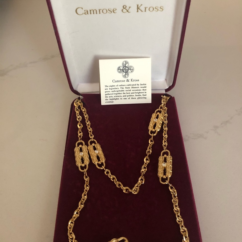 Camrose and Kross JBK double layer gold necklace